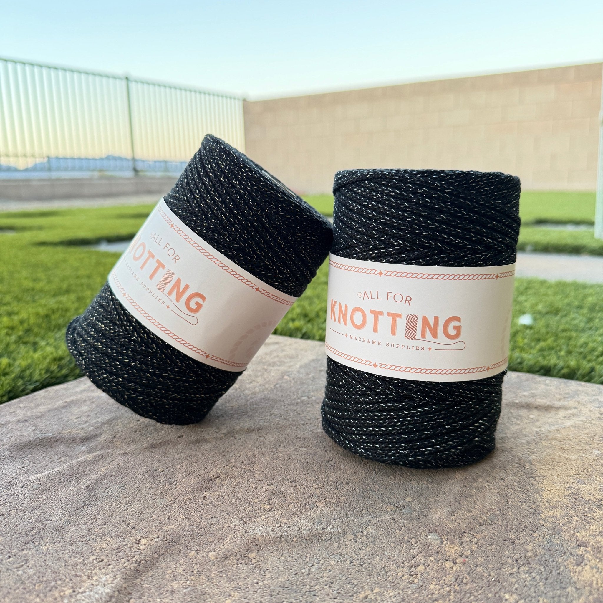 3mm/5mm Metallic Mix Braided Cord , Macrame Braided Cord, Made in the USA - All For Knotting