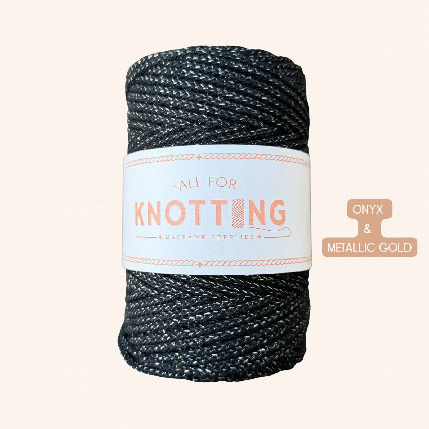 3mm/5mm Metallic Mix Braided Cord , Macrame Braided Cord, Made in the USA - All For Knotting