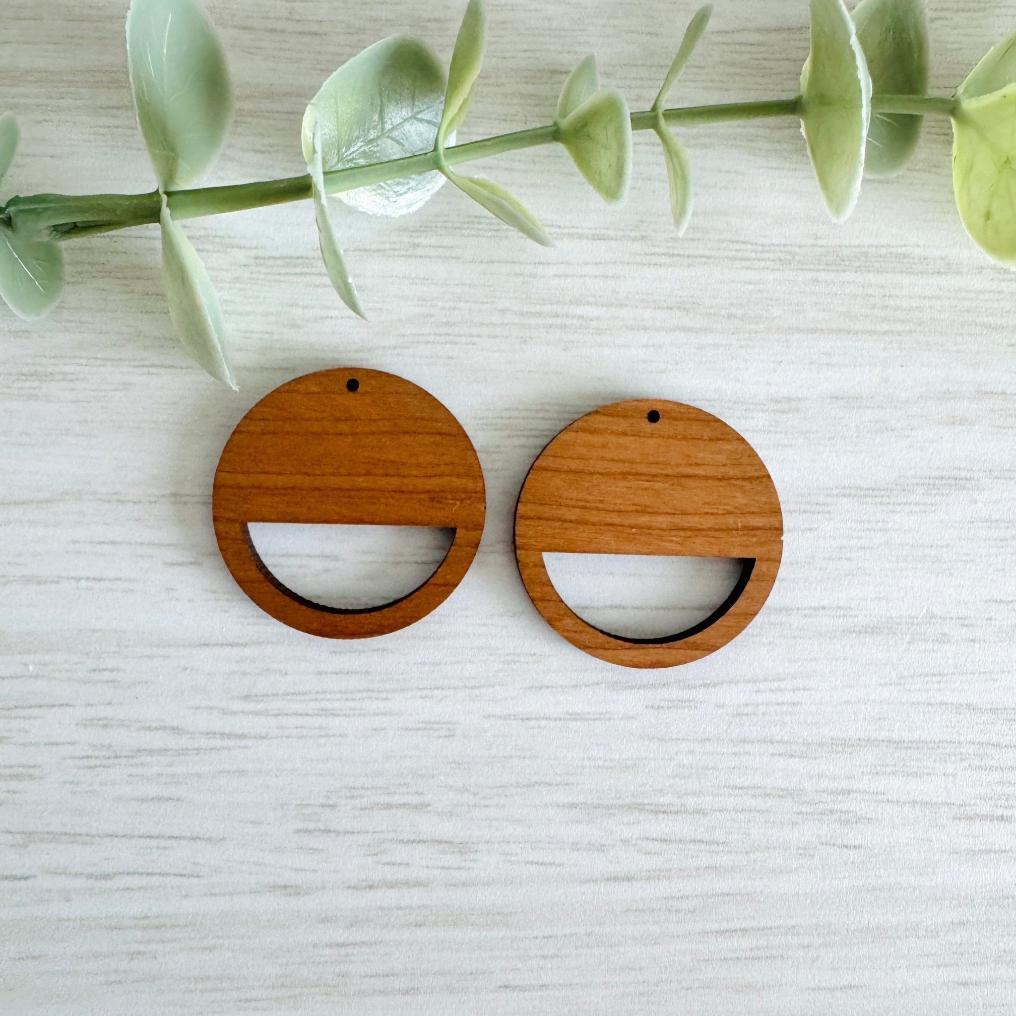 HALF CIRCLE 2 | Wooden Earring Blanks for Macrame - All For Knotting