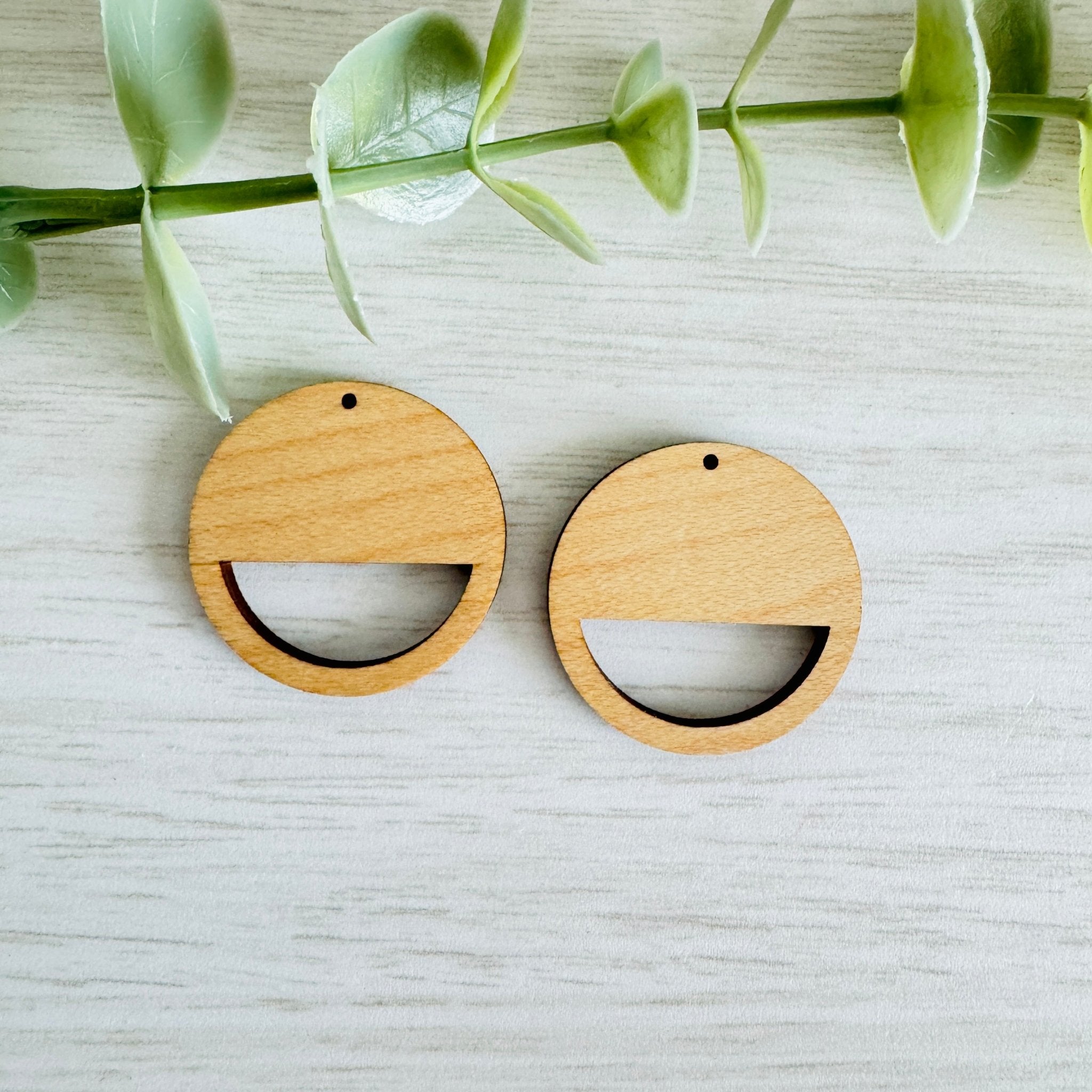 HALF CIRCLE 2 | Wooden Earring Blanks for Macrame - All For Knotting