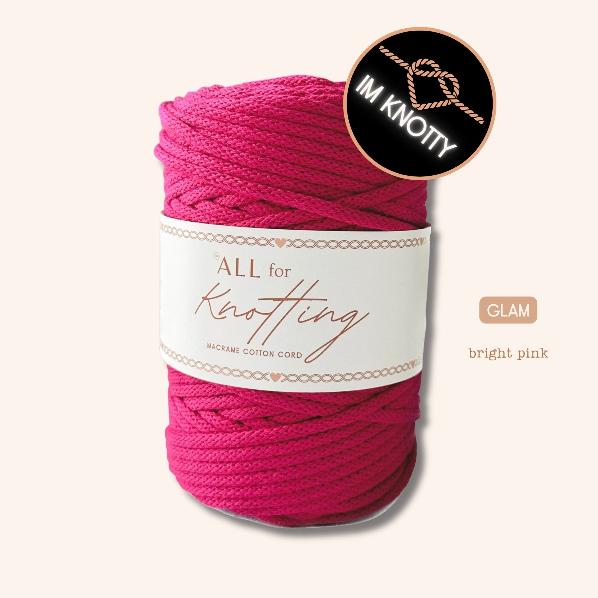 One - Knot Macramé Cord – 100% Combed Cotton Cord | Eco - Friendly & Made in Las Vegas - All For Knotting