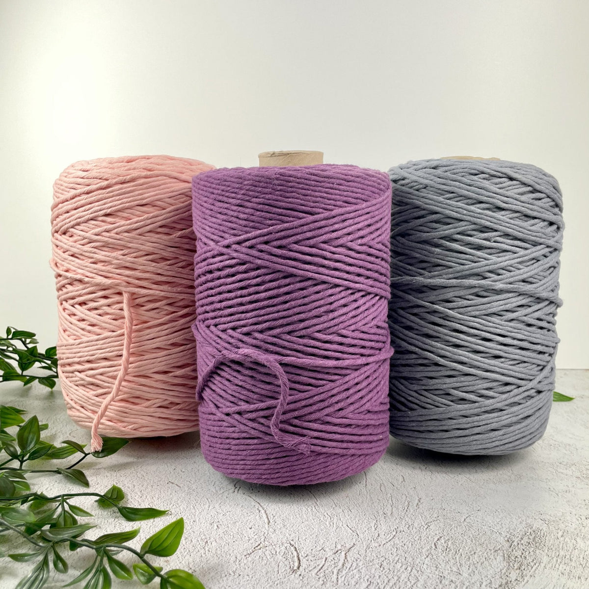 Cotton Cord 4mm rope 3 stand (ply) twisted macrame cord 1kg cotton