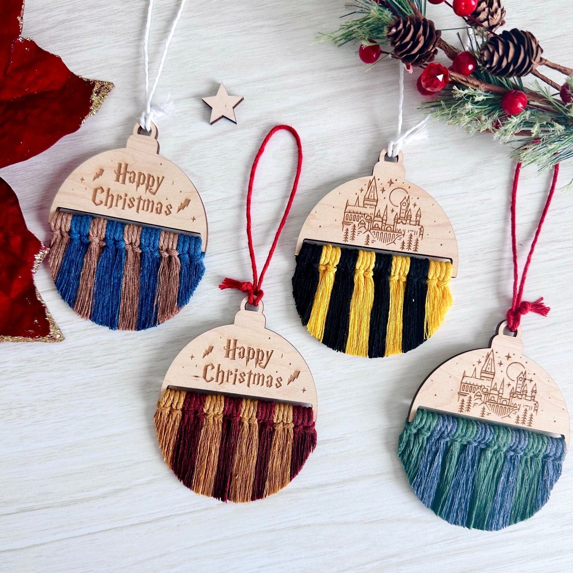 HARRY POTTER ORNAMENTS | Macrame Ornament Blanks - All for Knotting LLC