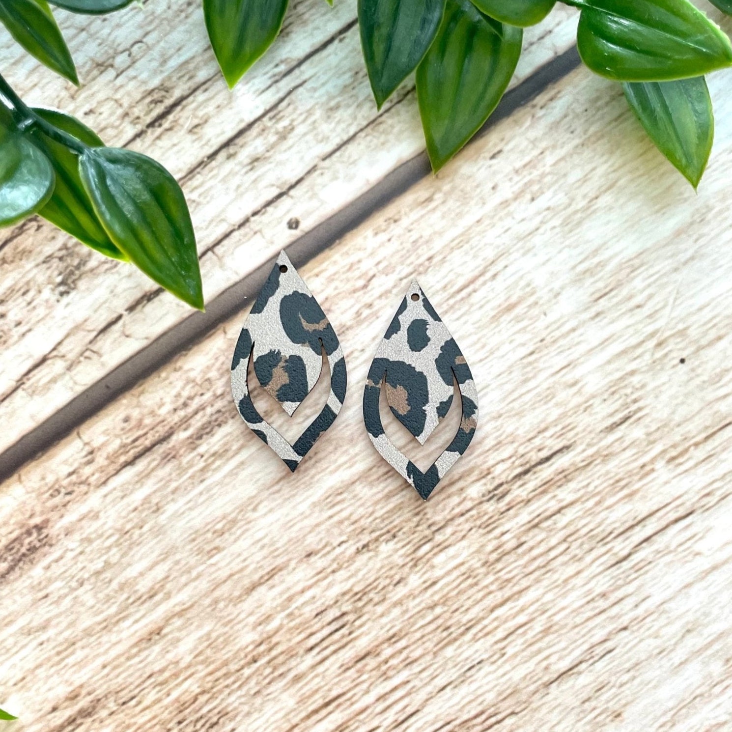 LEOPARD PATTERN | Wooden Earring Blanks - All for Knotting LLC