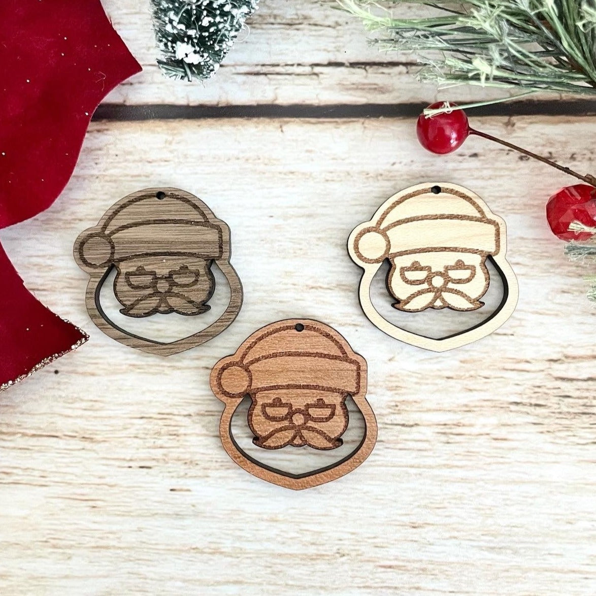 SANTA MACRAME EARRING BLANKS | Wooden Earring Blanks - All for Knotting LLC