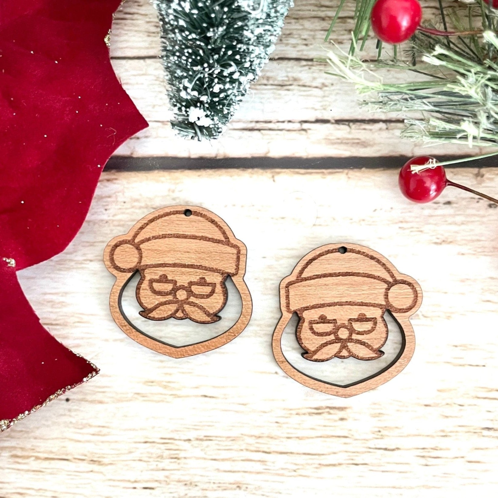 SANTA MACRAME EARRING BLANKS | Wooden Earring Blanks - All for Knotting LLC
