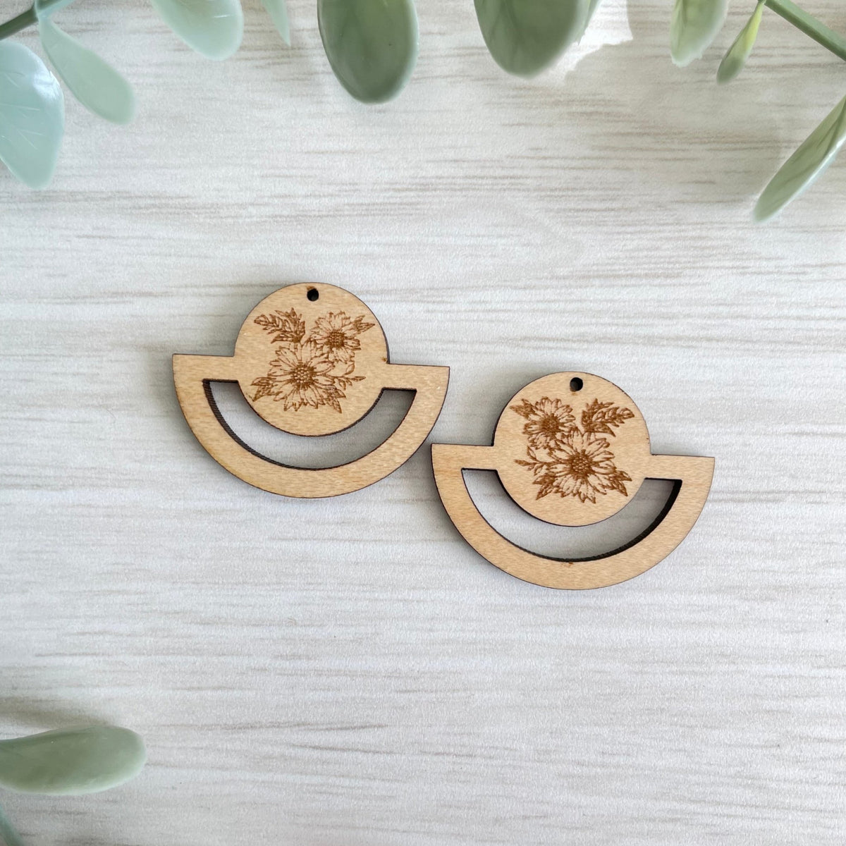 Sunflower Macrame Earring Blanks, Wooden Earring Blanks, Macrame DIY  Earrings, Earring Findings, Spring Earring Blanks, Floral Earrings 