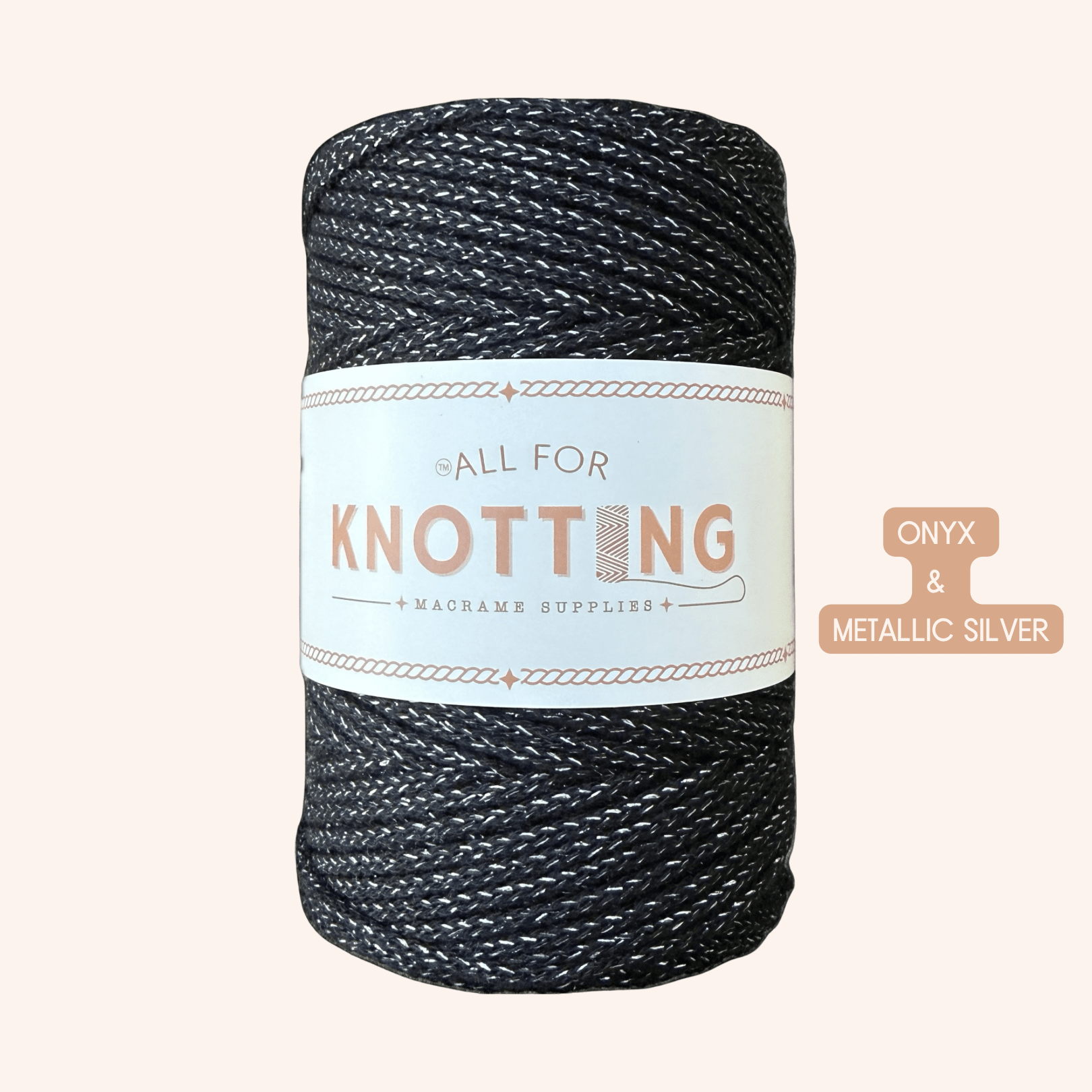 3mm/5mm Metallic Mix Braided Cord , Macrame Braided Cord, Made in the USA - All For Knotting