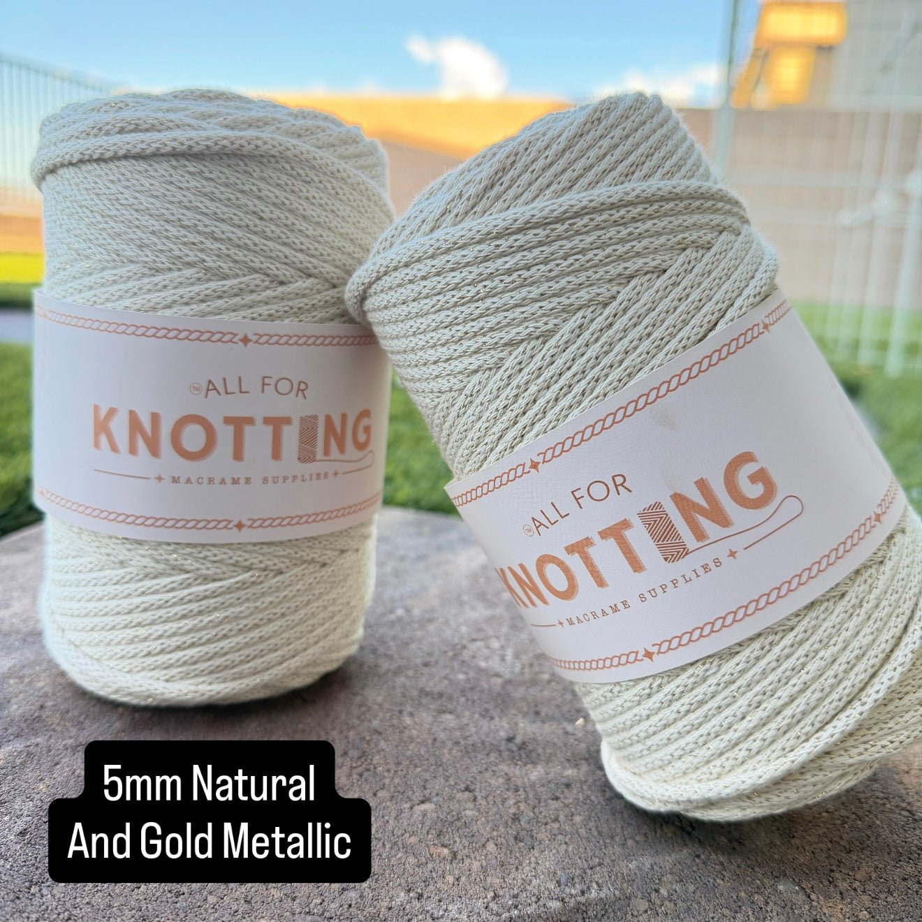 3mm/5mm Metallic Mix Braided Cord , Macrame Braided Cord, Made in the USA - All For Knotting
