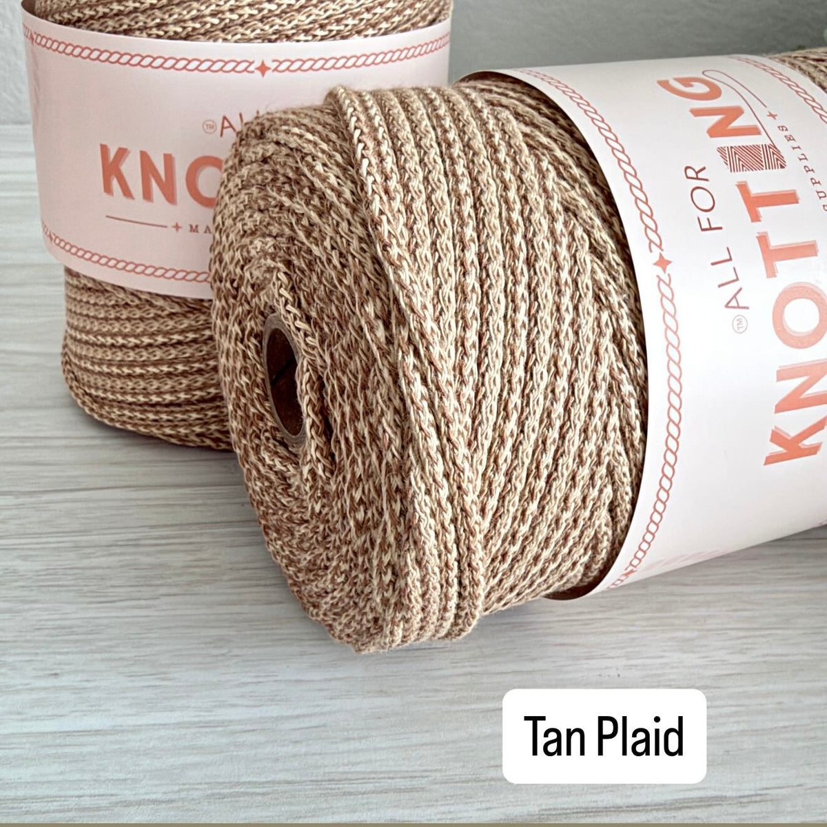 AFK Braided Cotton Cord | Plaid Collection | 3.5mm & 5mm