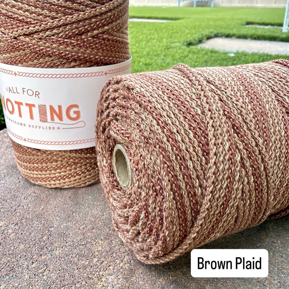 AFK Braided Cotton Cord | Plaid Collection | 3.5mm & 5mm