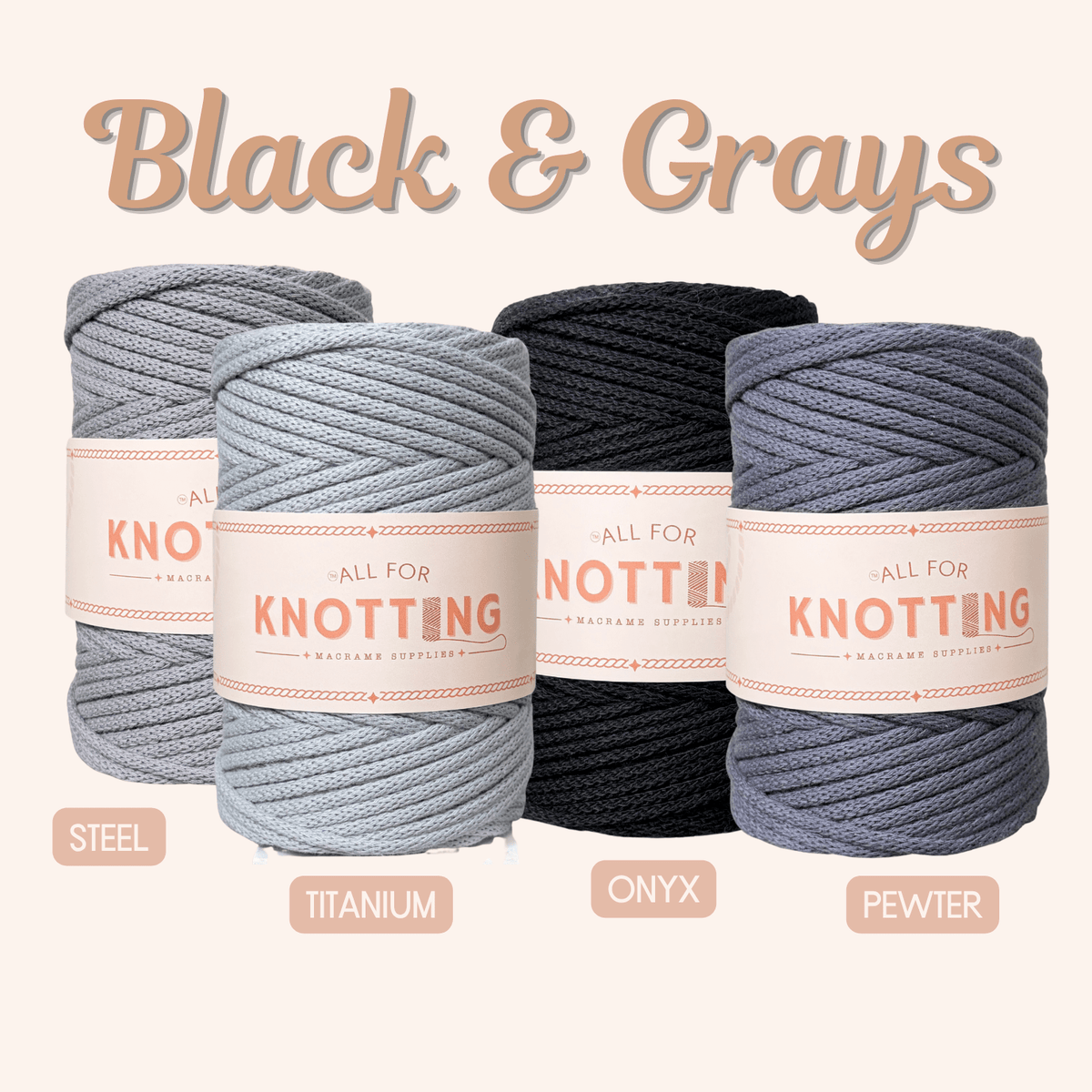 AFK Braided Cord | Macrame Cotton Cord | 40 Beautiful Colors - All For Knotting