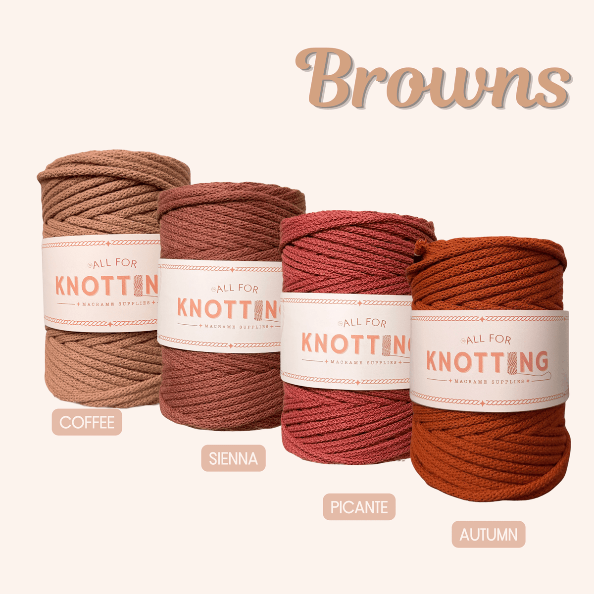 AFK Braided Cord | Macrame Cotton Cord | 40 Beautiful Colors - All For Knotting