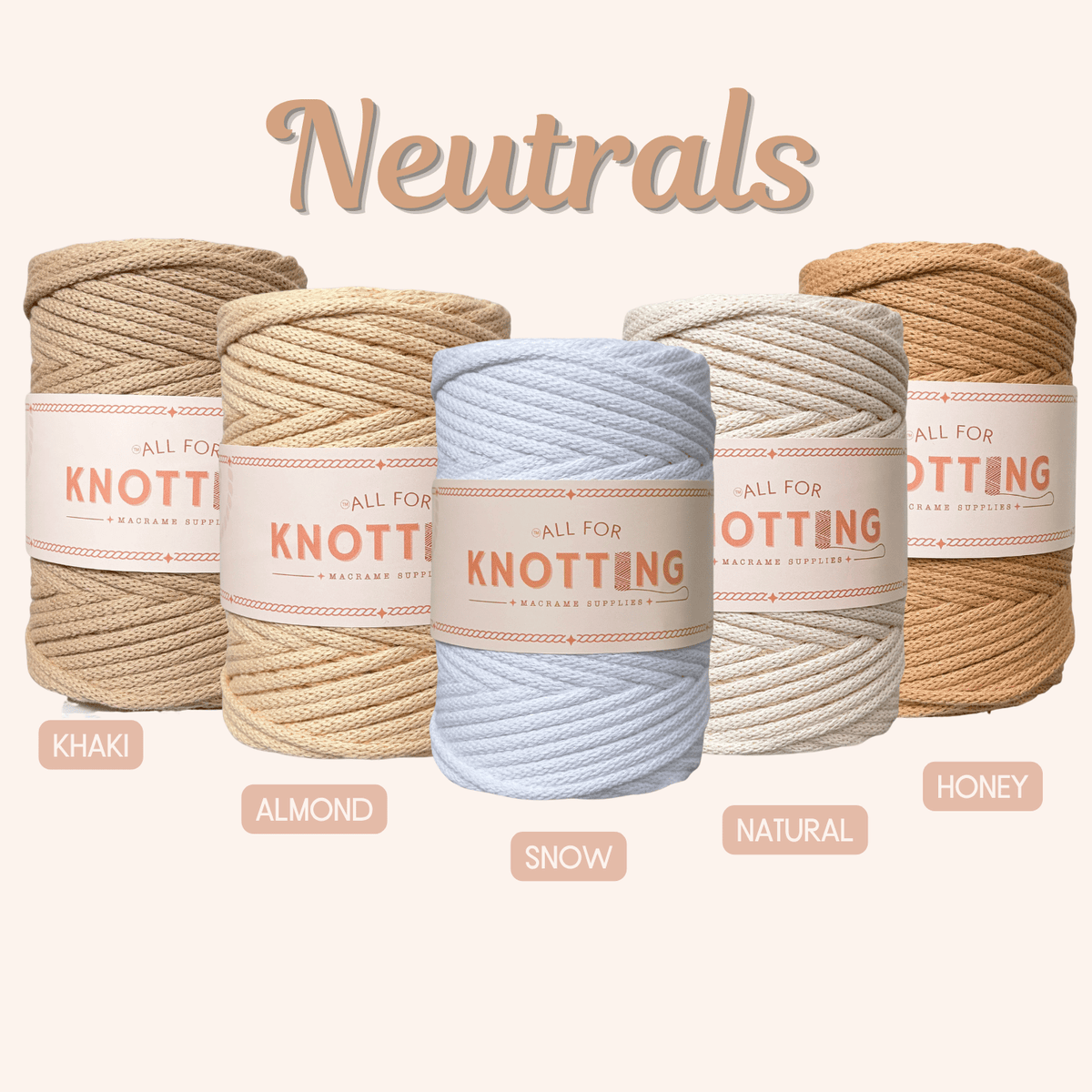 AFK Braided Cord | Macrame Cotton Cord | 40 Beautiful Colors - All For Knotting