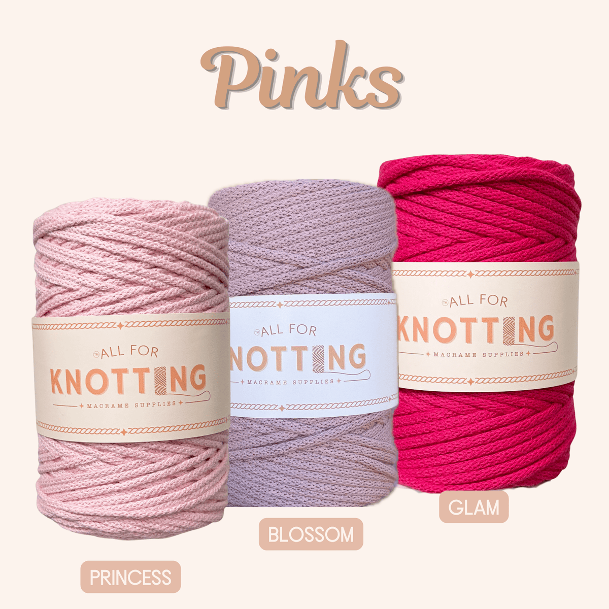 AFK Braided Cord | Macrame Cotton Cord | 40 Beautiful Colors - All For Knotting