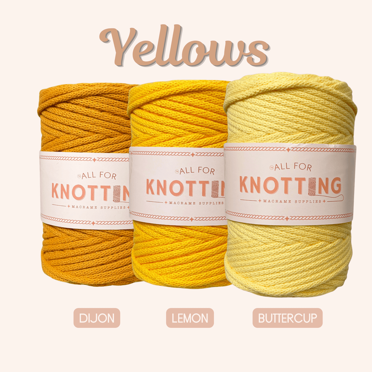 AFK Braided Cord | Macrame Cotton Cord | 42 Beautiful Colors - All For Knotting