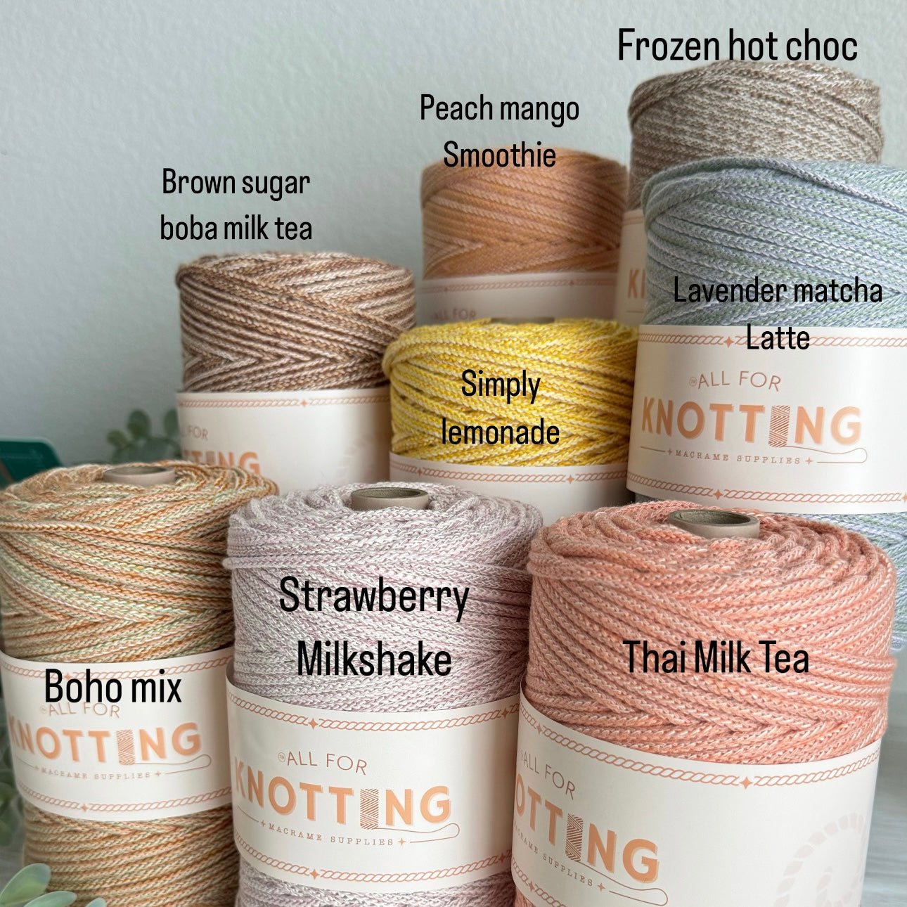 AFK Braided Cord MIX Colors | 8 Fun Colors - All for Knotting LLC