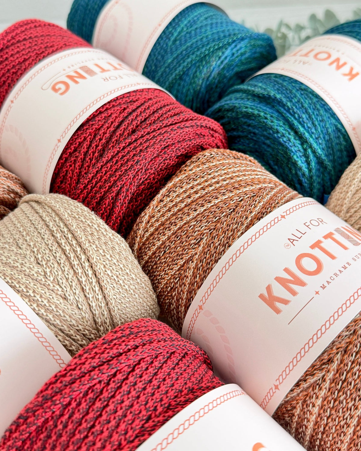 AFK Braided Cotton Cord | Plaid Collection | 3.5mm & 5mm - All For Knotting