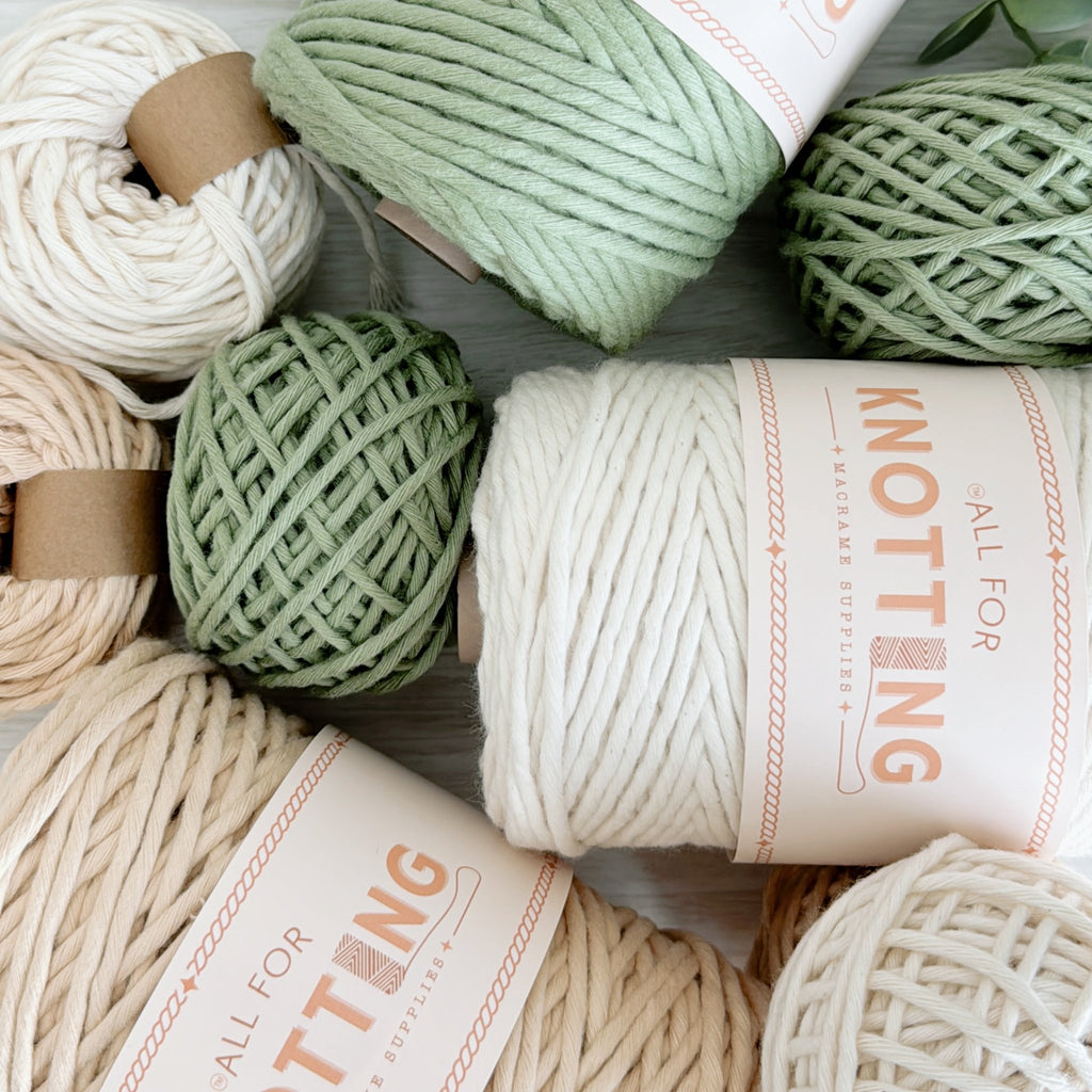 AFK Single Strand Macrame Cotton Cord - All for Knotting LLC