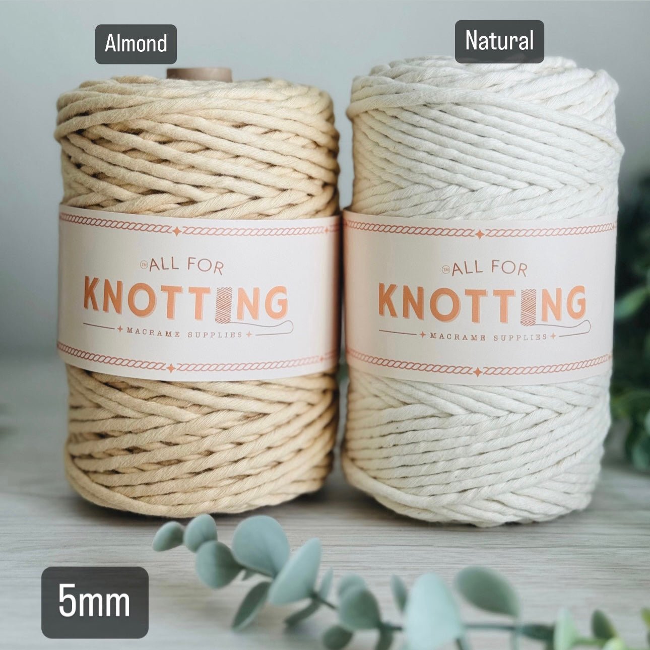 AFK Single Strand Macrame Cotton Cord - All for Knotting LLC