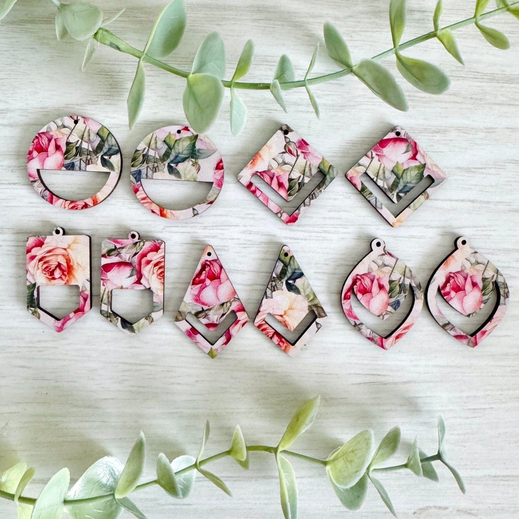 BIRTH MONTH FLOWERS Macrame Earring Blanks | Wooden Earring Blanks - All For Knotting