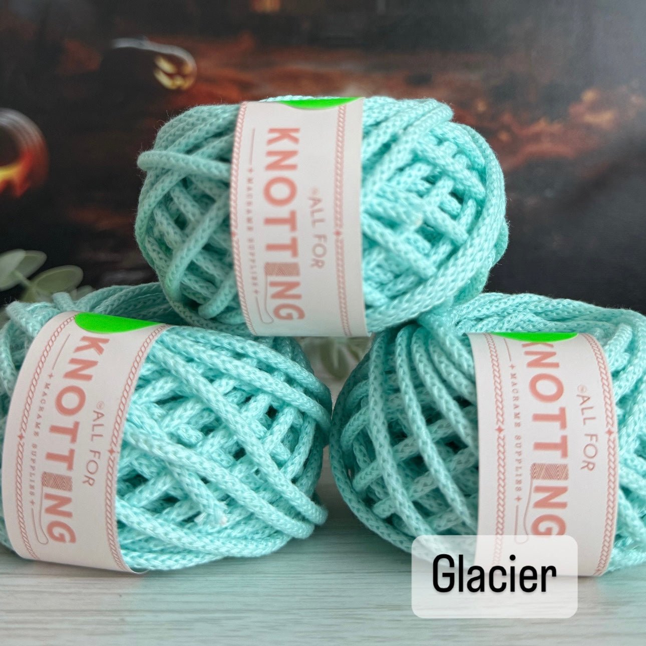 BRAIDED GLOW IN THE DARK 3.5mm Macrame Cord | Braided Cord - All for Knotting LLC