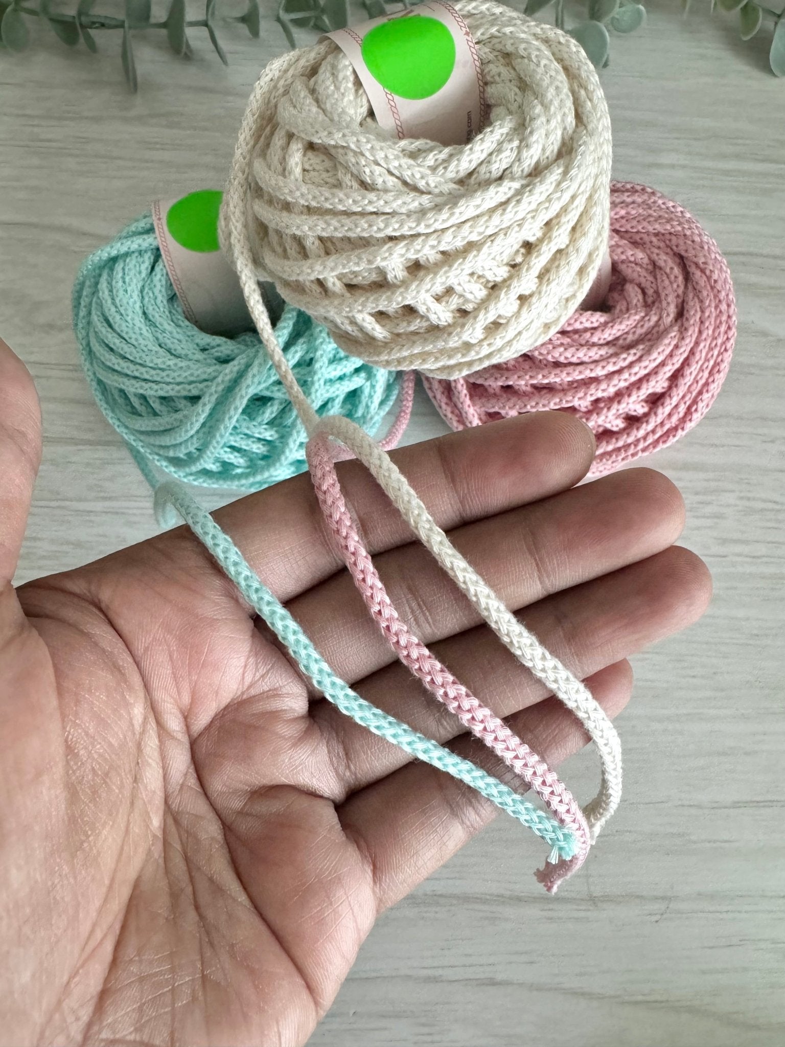 BRAIDED GLOW IN THE DARK 3.5mm Macrame Cord | Braided Cord - All for Knotting LLC