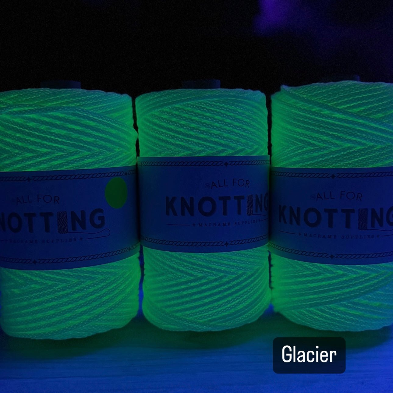 BRAIDED GLOW IN THE DARK 3.5mm Macrame Cord | Braided Cord - All for Knotting LLC