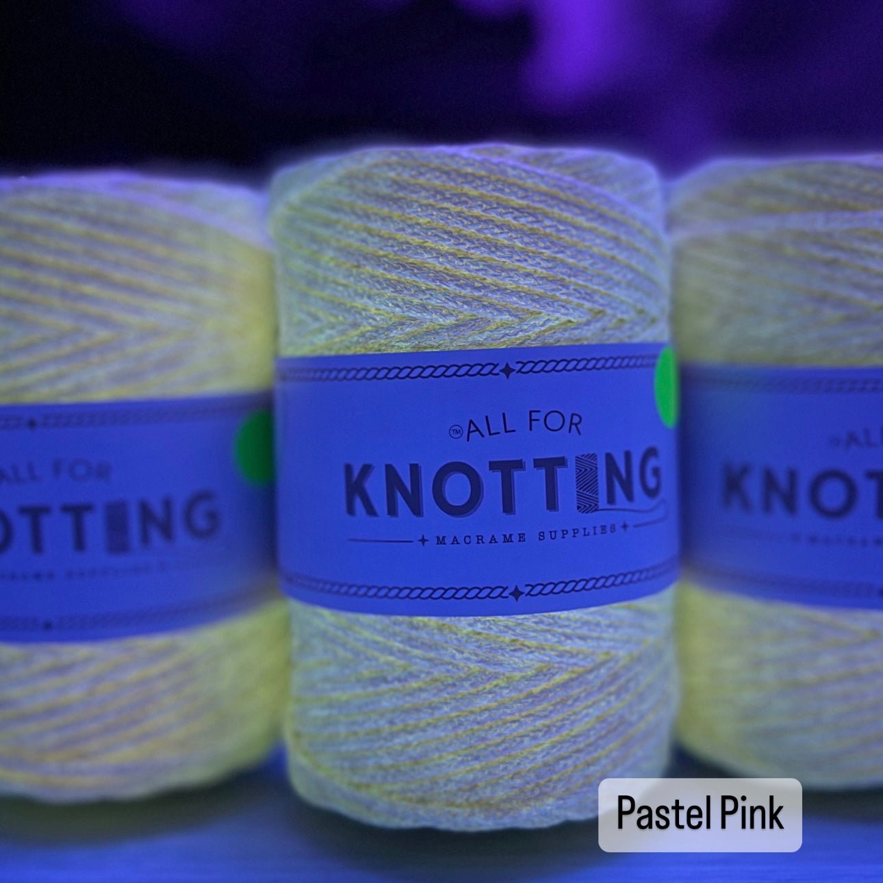 BRAIDED GLOW IN THE DARK 3.5mm Macrame Cord | Braided Cord - All for Knotting LLC