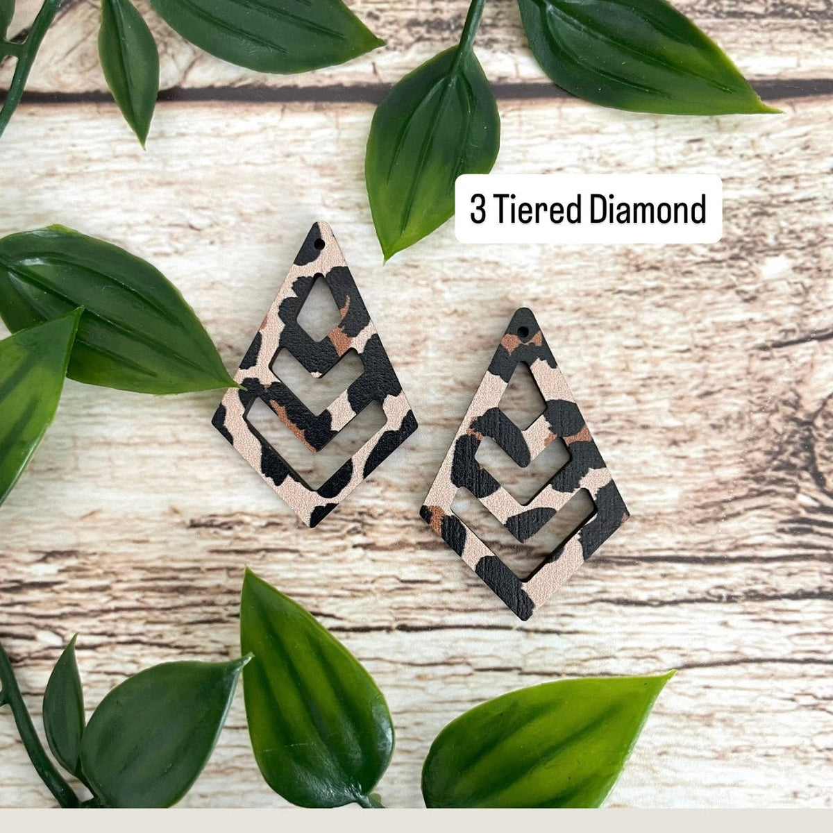 LEOPARD PATTERN | Wooden Earring Blanks - All For Knotting
