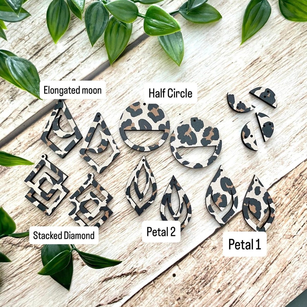 LEOPARD PATTERN | Wooden Earring Blanks - All For Knotting