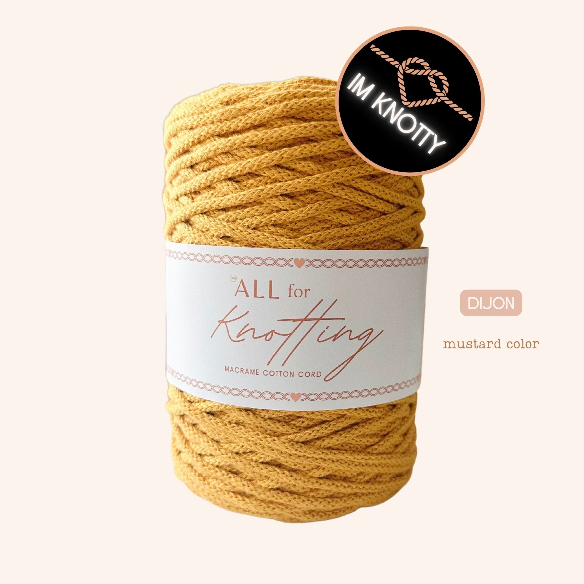 One - Knot Macramé Cord – 100% Combed Cotton Cord | Eco - Friendly & Made in Las Vegas - All For Knotting