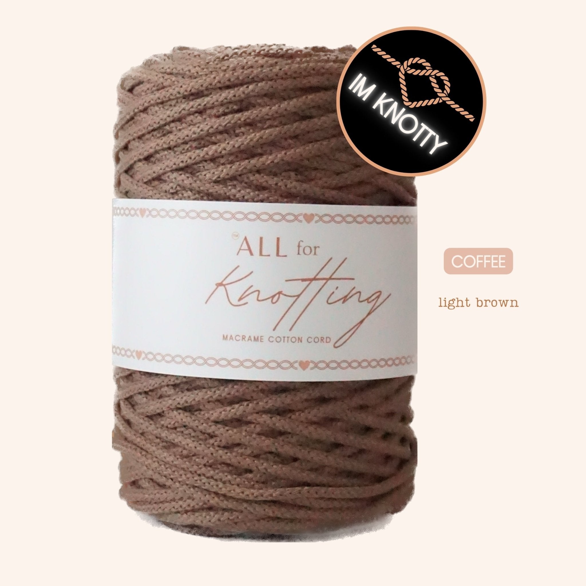 One - Knot Macramé Cord – 100% Combed Cotton Cord | Eco - Friendly & Made in Las Vegas - All For Knotting