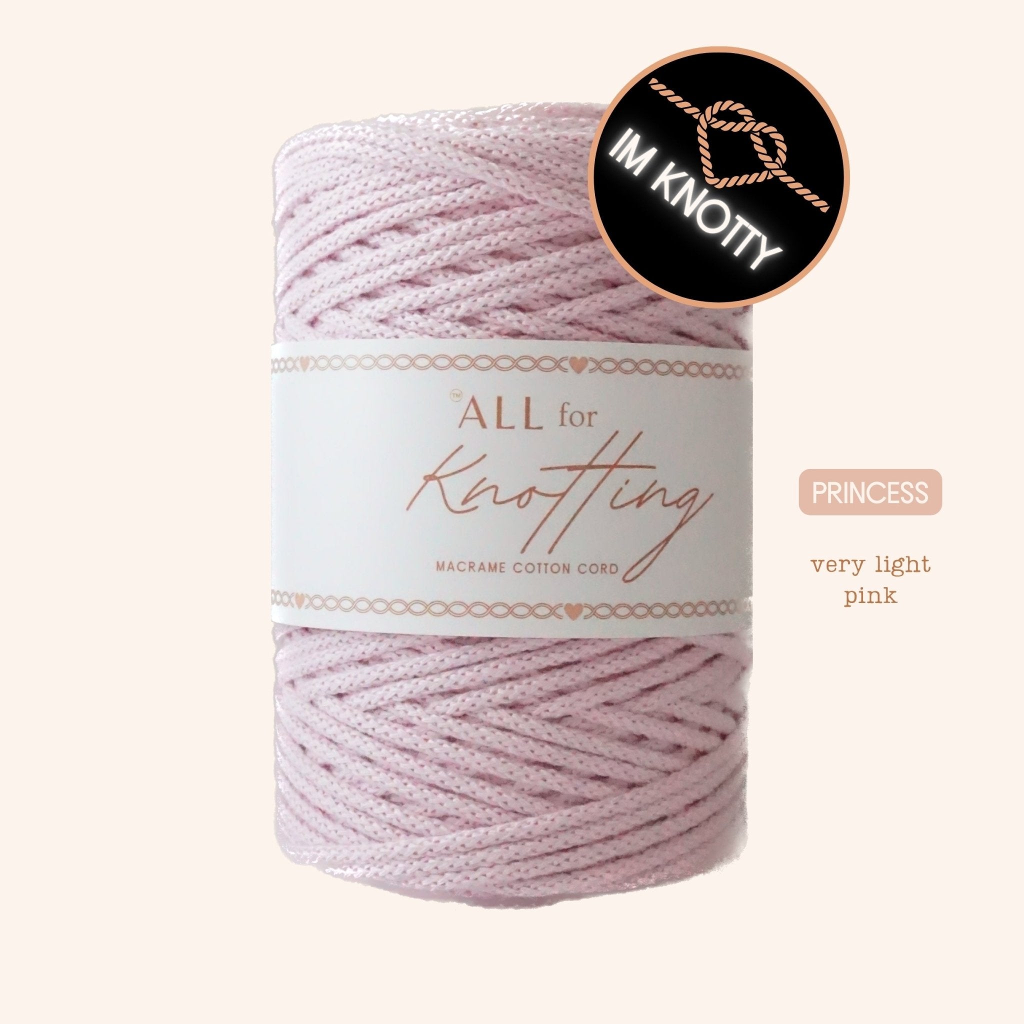 One - Knot Macramé Cord – 100% Combed Cotton Cord | Eco - Friendly & Made in Las Vegas - All For Knotting