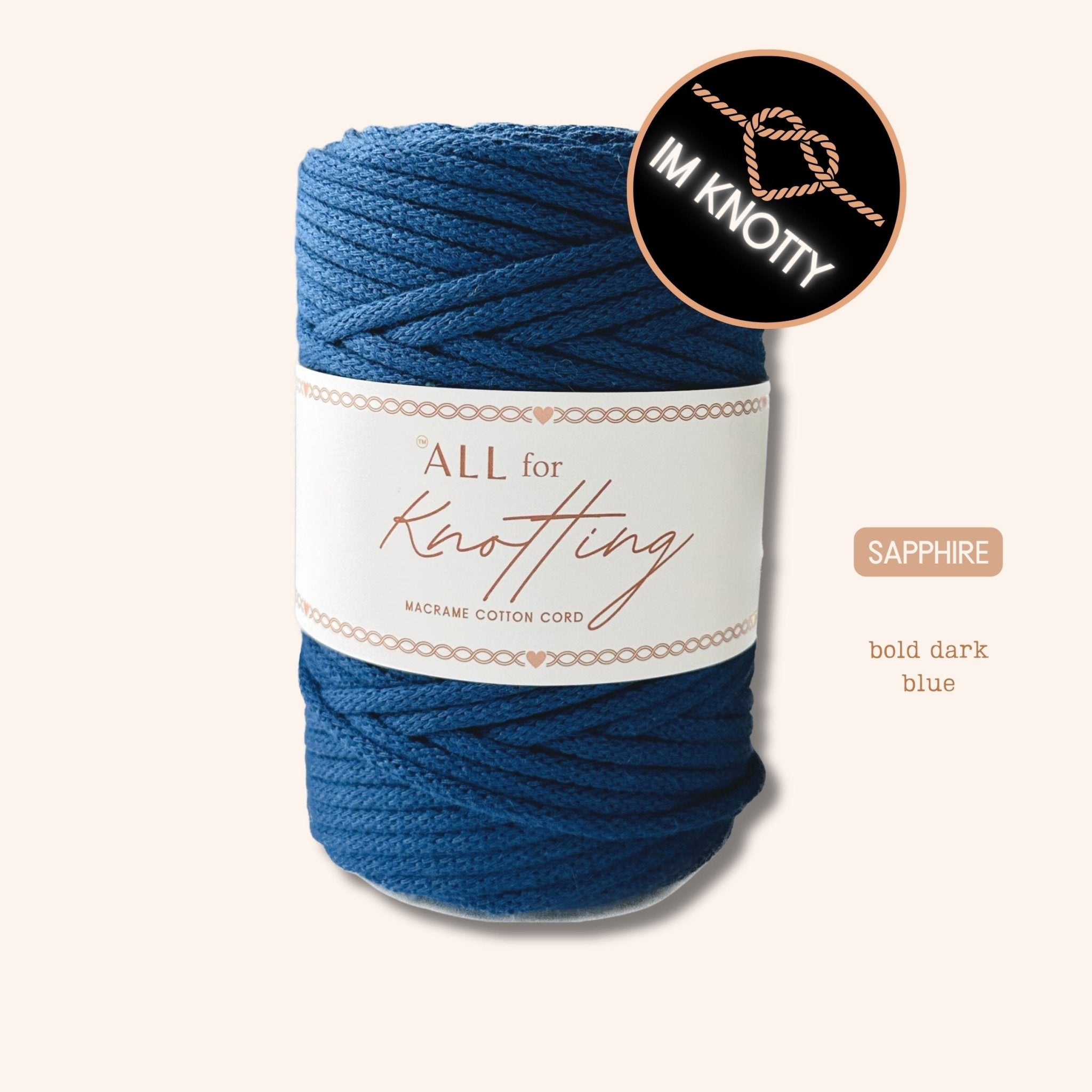 One - Knot Macramé Cord – 100% Combed Cotton Cord | Eco - Friendly & Made in Las Vegas - All For Knotting