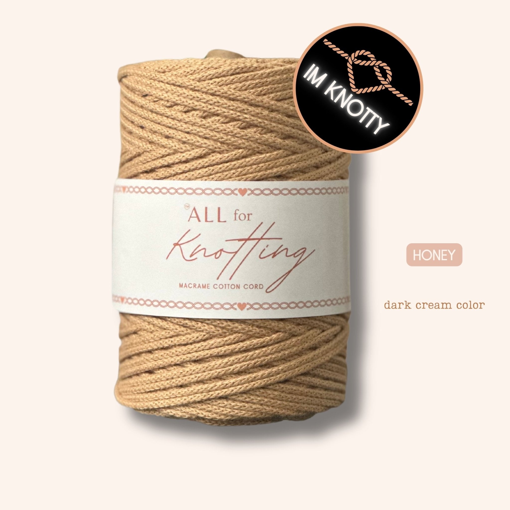 One - Knot Macramé Cord – 100% Combed Cotton Cord | Eco - Friendly & Made in Las Vegas - All For Knotting