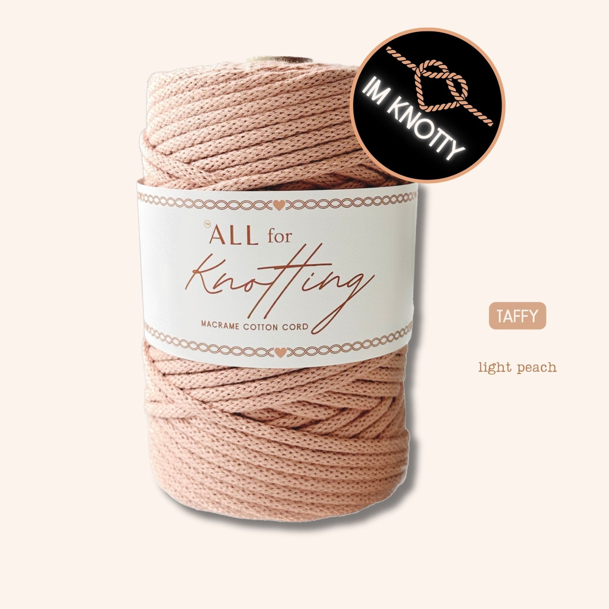 One - Knot Macramé Cord – 100% Combed Cotton Cord | Eco - Friendly & Made in Las Vegas - All For Knotting