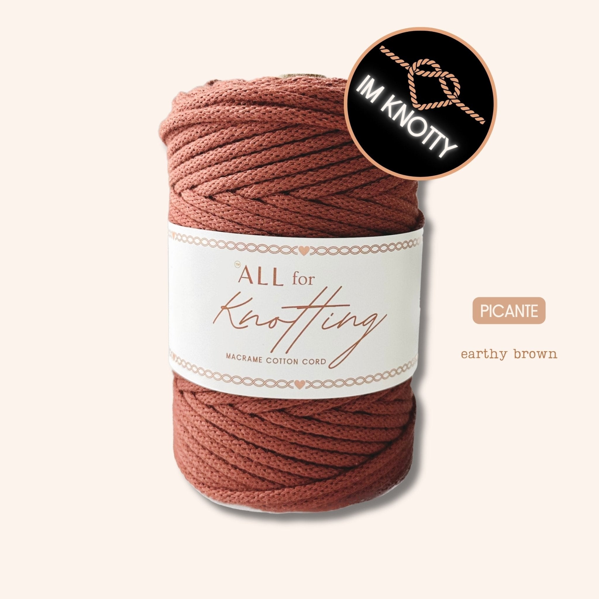One - Knot Macramé Cord – 100% Combed Cotton Cord | Eco - Friendly & Made in Las Vegas - All For Knotting