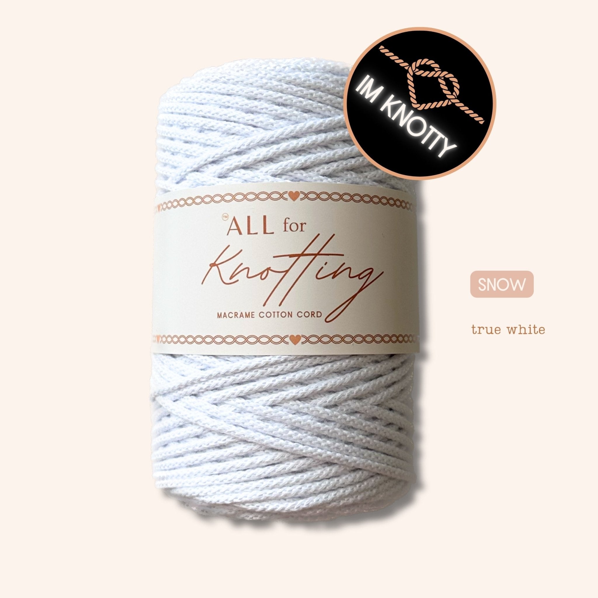 One - Knot Macramé Cord – 100% Combed Cotton Cord | Eco - Friendly & Made in Las Vegas - All For Knotting