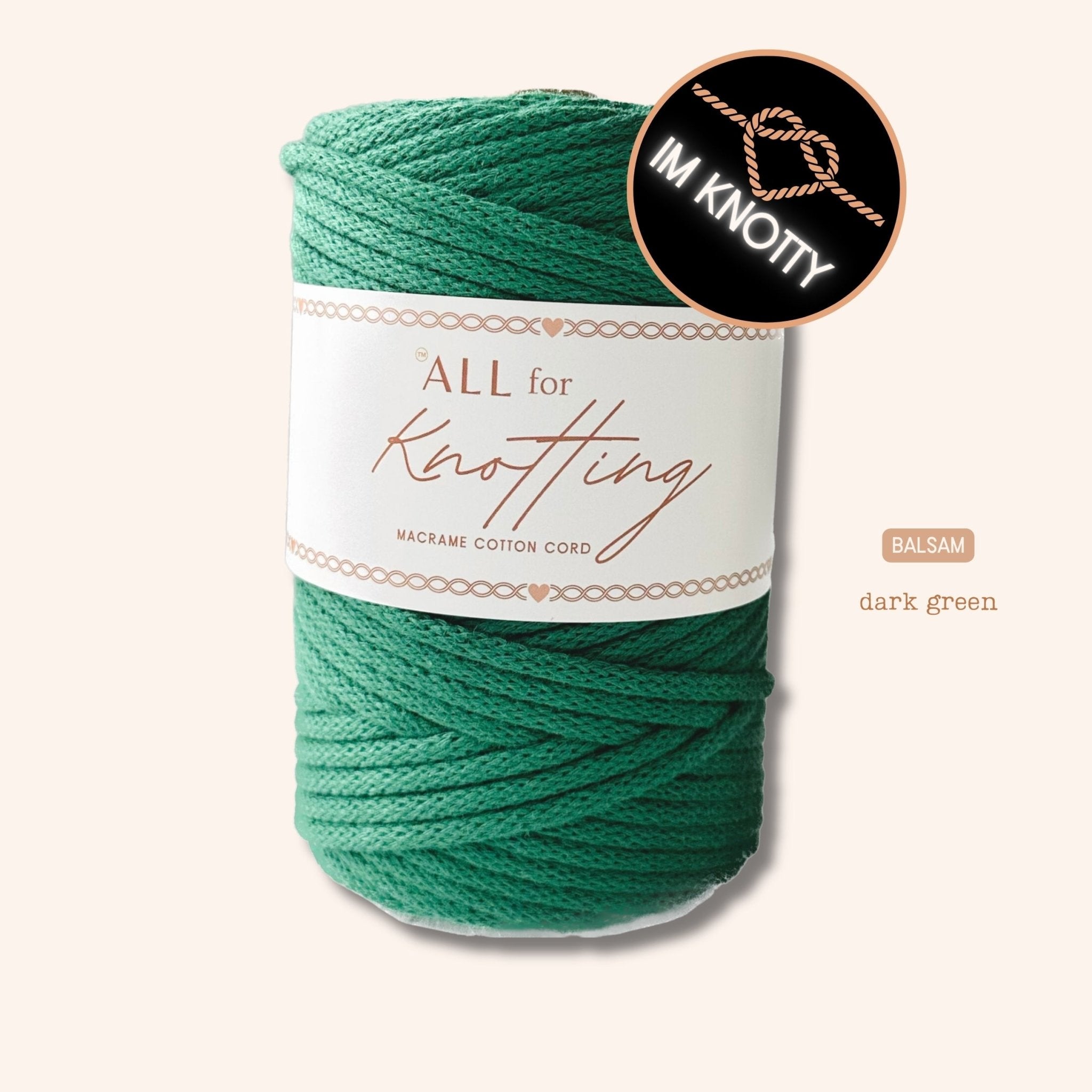 One - Knot Macramé Cord – 100% Combed Cotton Cord | Eco - Friendly & Made in Las Vegas - All For Knotting