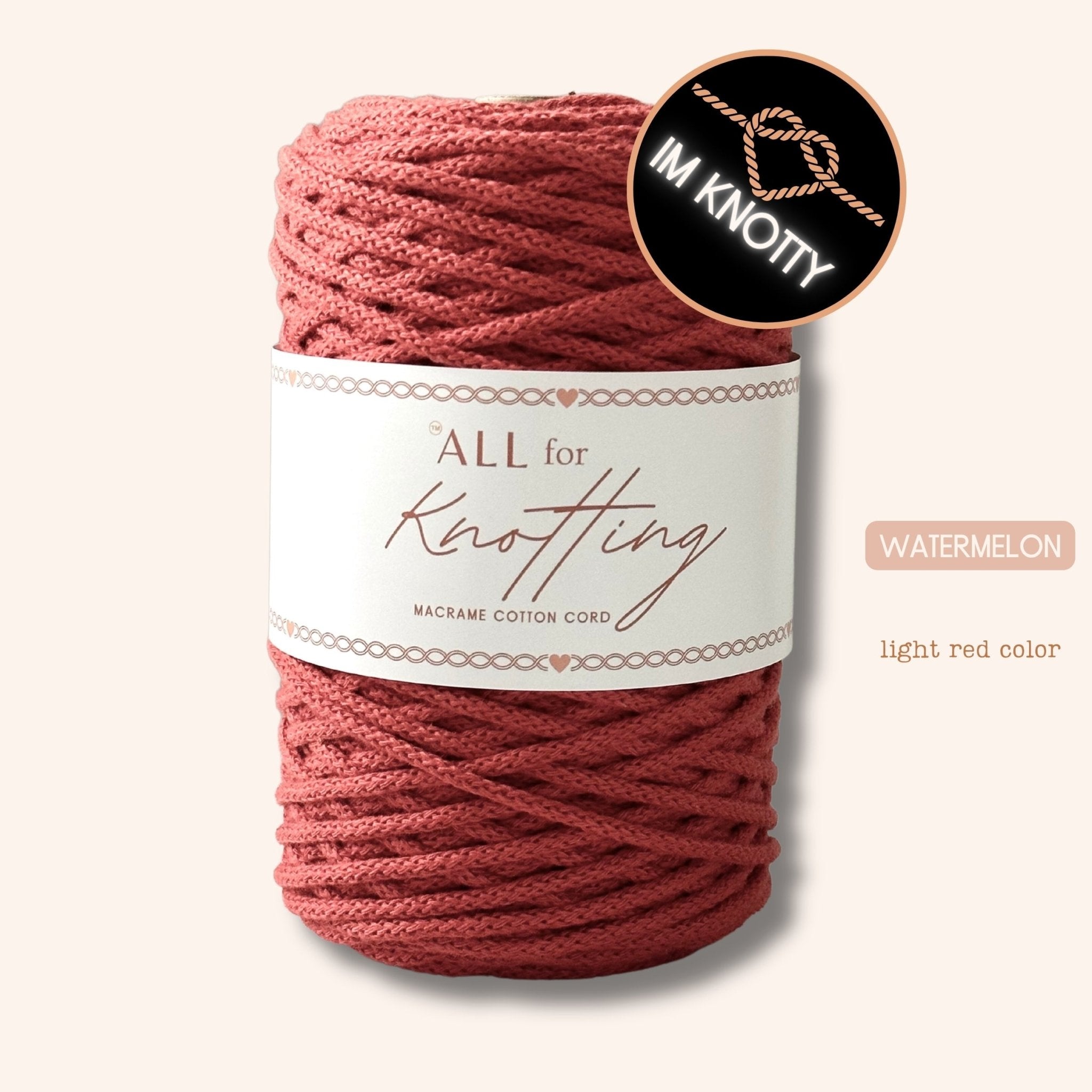 One - Knot Macramé Cord – 100% Combed Cotton Cord | Eco - Friendly & Made in Las Vegas - All For Knotting