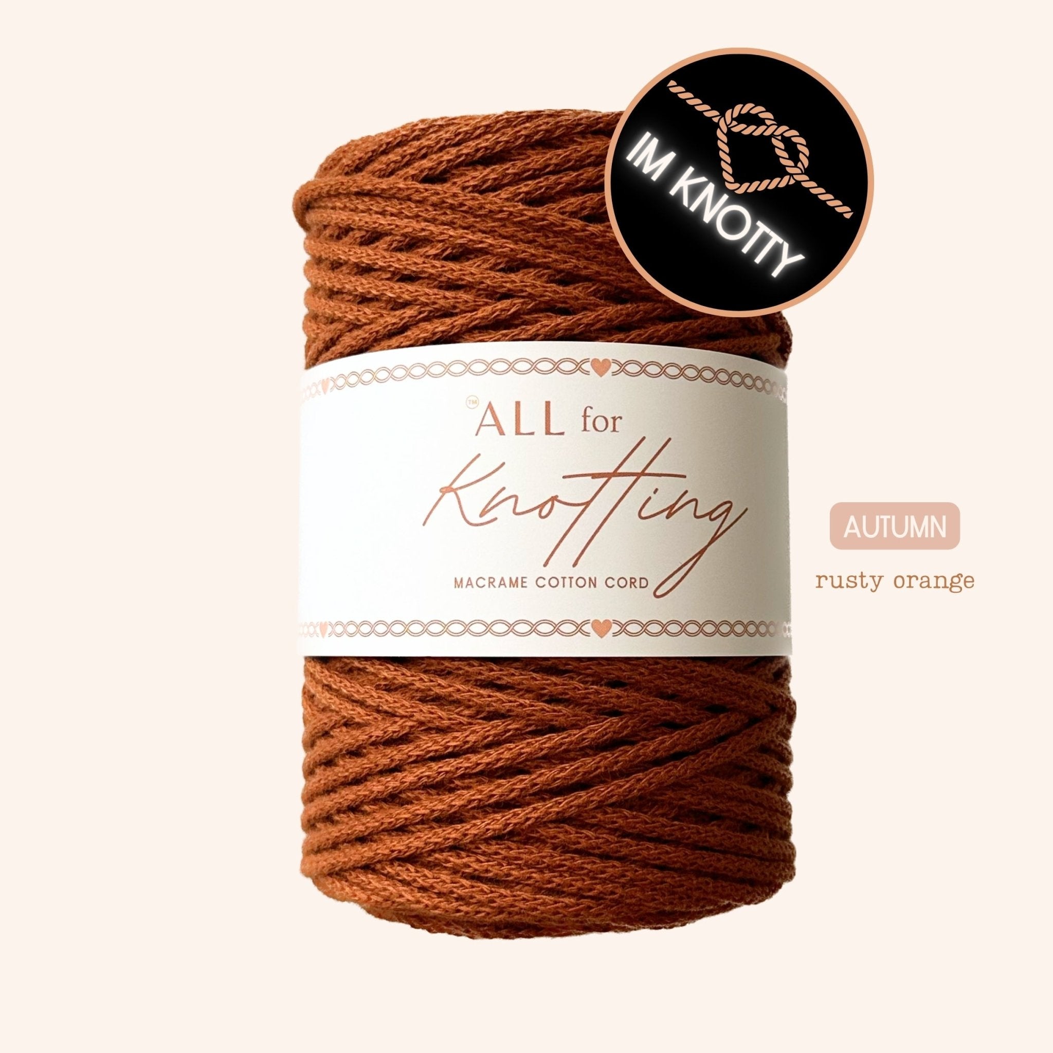 One - Knot Macramé Cord – 100% Combed Cotton Cord | Eco - Friendly & Made in Las Vegas - All For Knotting