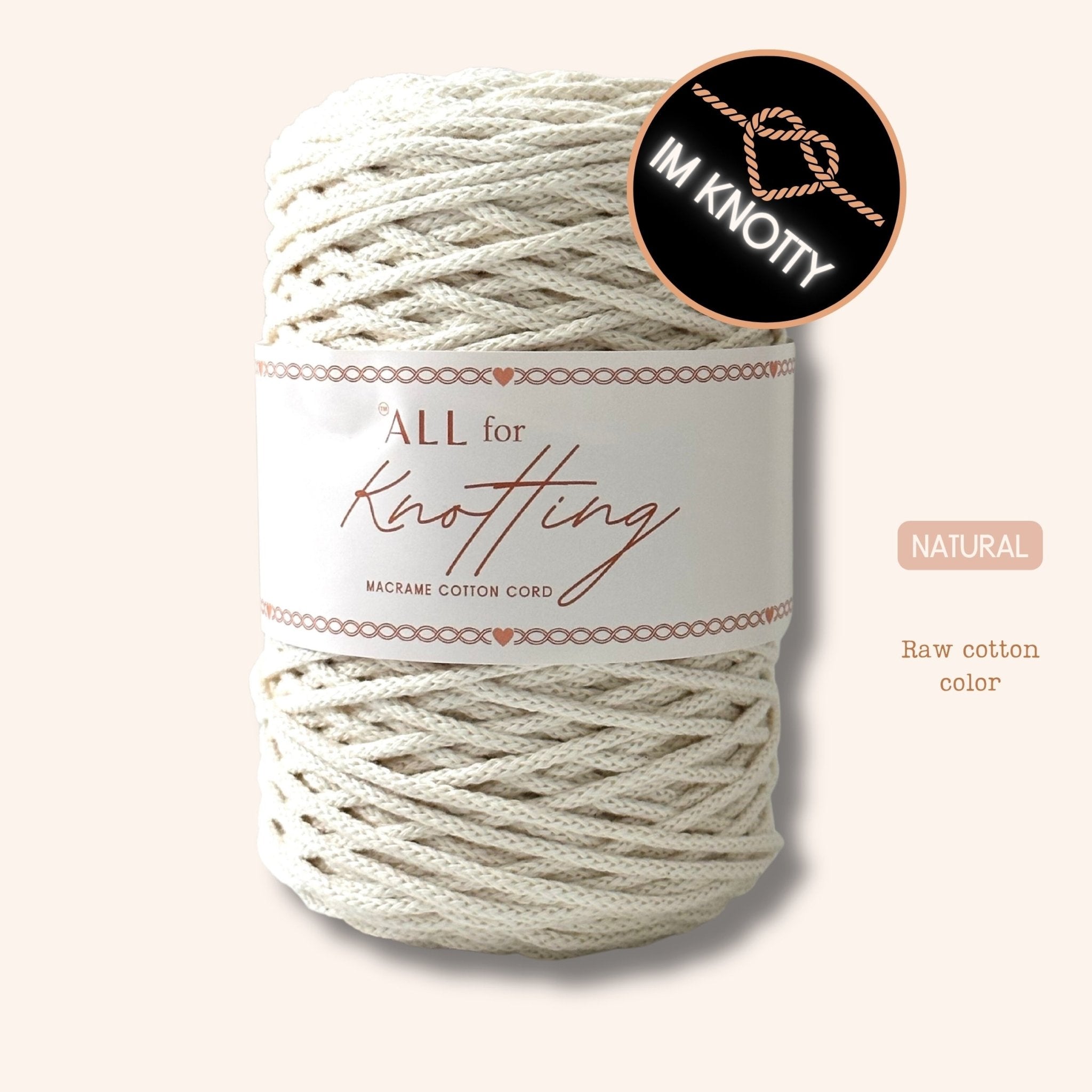 One - Knot Macramé Cord – 100% Combed Cotton Cord | Eco - Friendly & Made in Las Vegas - All For Knotting