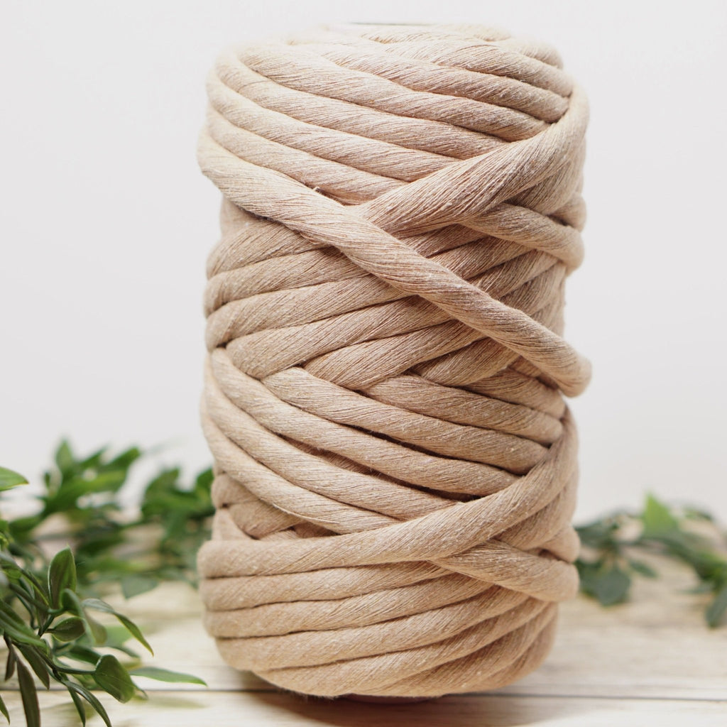 12mm Single Strand Cotton Cord CHUNKY - All for Knotting LLC