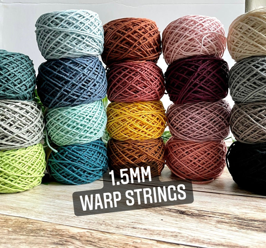 1.5mm Single Strand Warp Strings | Weaving Supplies - All for Knotting LLC