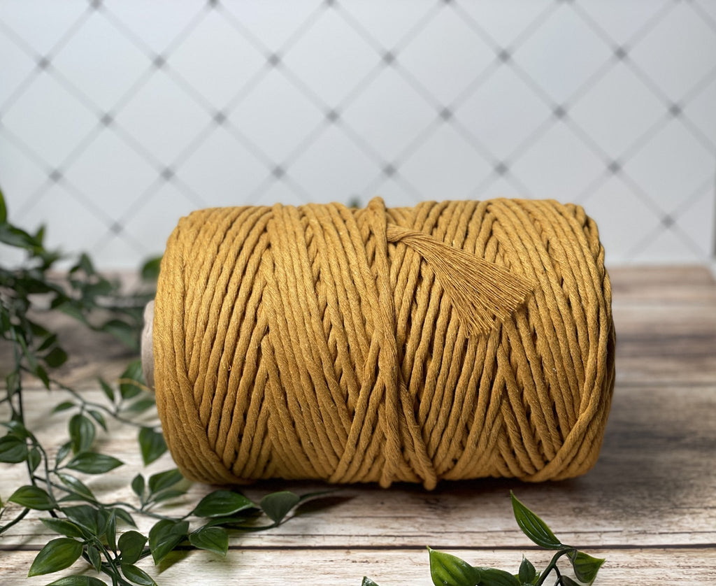 1KG 5mm Single Strand Macrame Cotton Cord - All for Knotting LLC