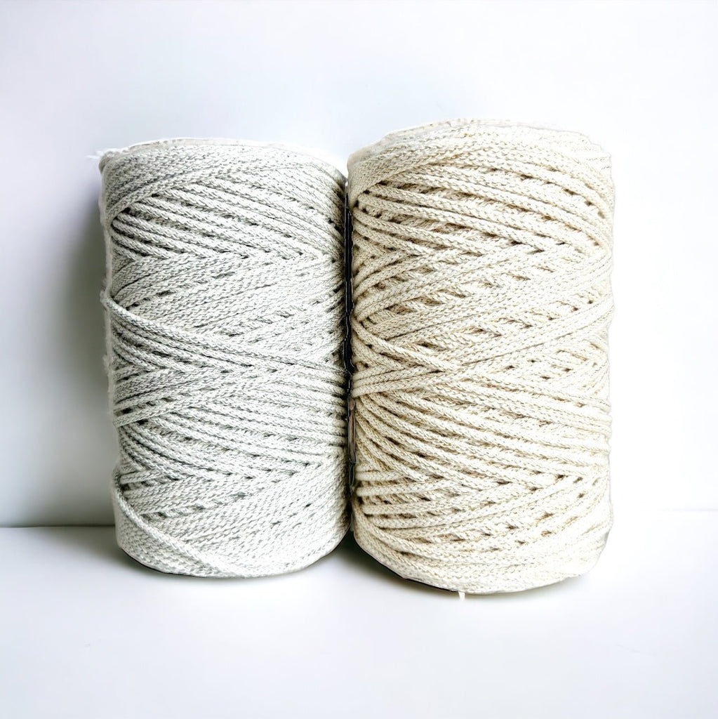 Solid Braided Cotton Ultra Lacing Cord #8 1/4 x 1500' White