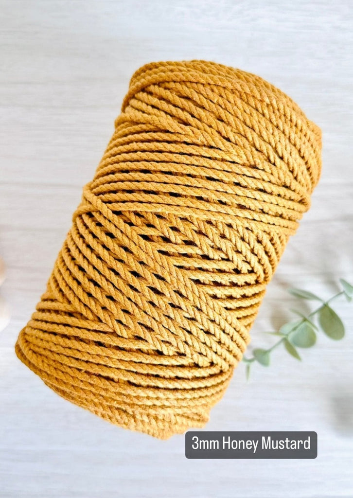 3ply TWISTED RECYCLED COTTON ROPE | Macrame 3ply Rope | Macrame Suppli ...