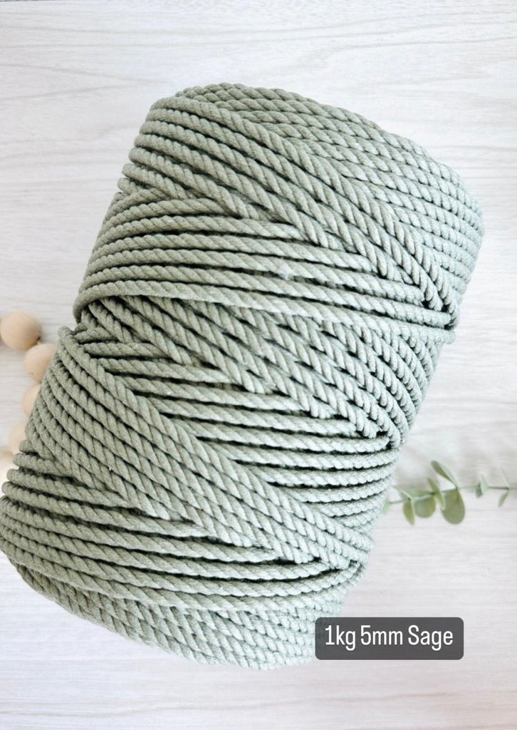 3ply TWISTED RECYCLED COTTON ROPE | Macrame 3ply Rope | Macrame Suppli ...