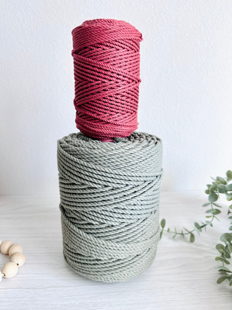 3ply TWISTED RECYCLED COTTON ROPE | Macrame 3ply Rope | Macrame Suppli ...